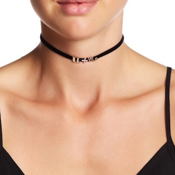 BCBGeneration Jewelry - BCBGeneration Crystal U and Me Velvet Choker
